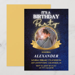 Mens 18th birthday invitations  Elegant Chic