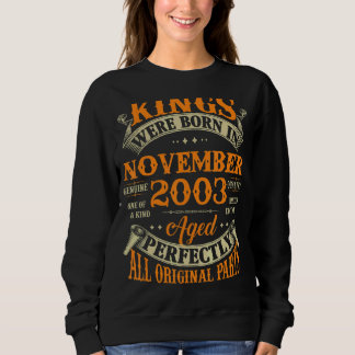 Mens 19th Birthday  Kings Born In November 2003 19 Sweatshirt