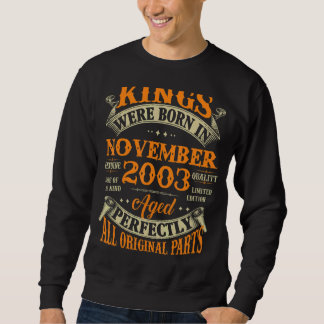 Mens 19th Birthday  Kings Born In November 2003 19 Sweatshirt