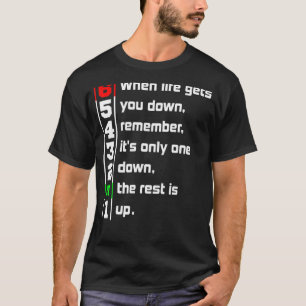 Mens 1 Down 6 Up Motorcycle T-Shirt
