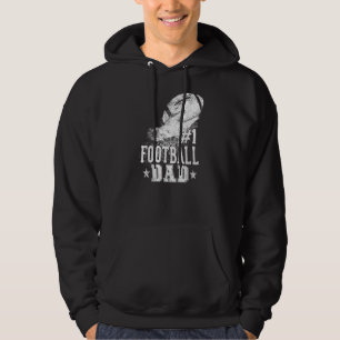 Mens 1 Football Dad for Fathers Day Football Hoodie