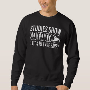 Mens 1 Out 4 Men Are Happy Jet Ski Vintage Jet Ski Sweatshirt