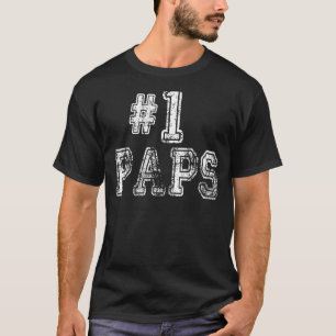 Mens 1 Paps Number One Family Love Pride Father's T-Shirt