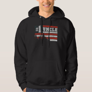 Mens 1 Uncle American Flag 4th Of July Vintage Fat Hoodie