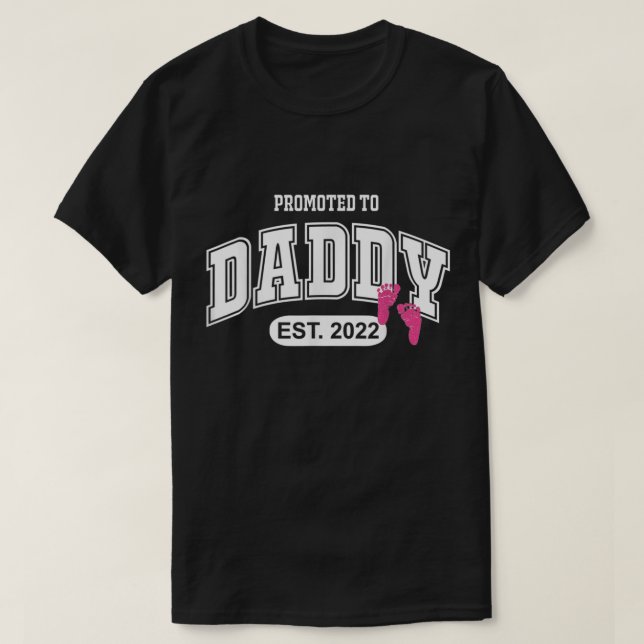 Mens 1st Time New Girl Dad, First Time Father Est  T-Shirt (Design Front)