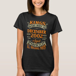 Mens 20th Birthday Kings Born In December 2002 20 T-Shirt