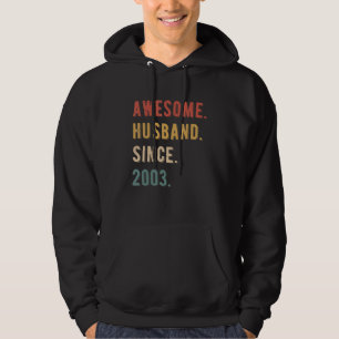 Mens 20th Wedding Anniversary - Awesome Husband Si Hoodie