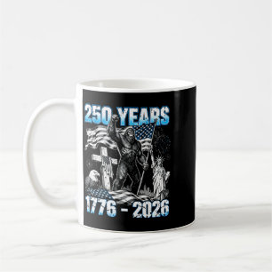 Mens 250 Years Usa 1776 2026 Patriotic Dom Bigfoot Coffee Mug