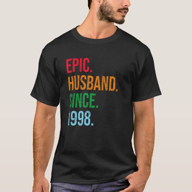 Mens 25th Wedding Anniversary Ideas Epic Husband S T-Shirt (Front)