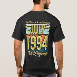 Mens 27th Birthday The Man The Myth The Legend Jul T-Shirt