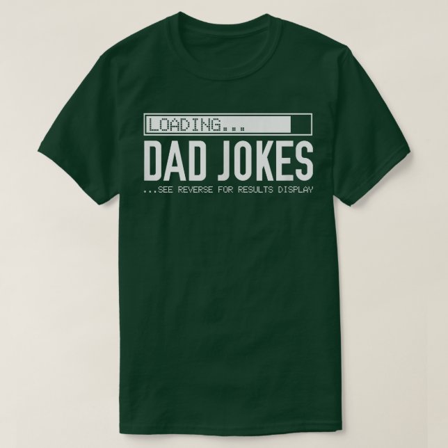 Mens 2 SIDED Dad Jokes (list on back) Funny Father T-Shirt (Design Front)