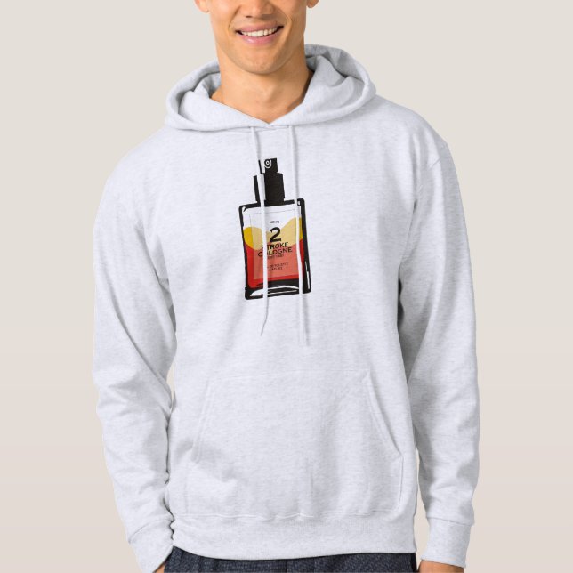 "Men's 2 Stroke Cologne" Ash Sledders.com Hoodie (Front)