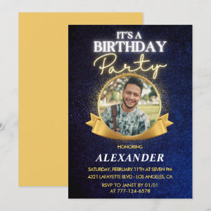 Mens 34th birthday invitations  Elegant Chic