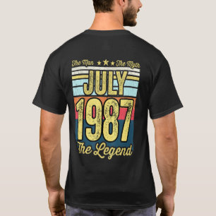 Mens 34th Birthday The Man The Myth The Legend Jul T-Shirt