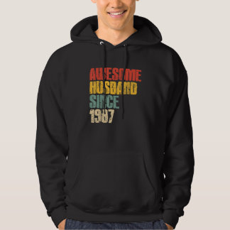 Mens 36th Wedding Anniversary for Him Awesome Husb Hoodie