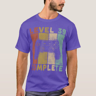 Mens 39th Birthday Men Gaming Level 39 Complete gi T-Shirt