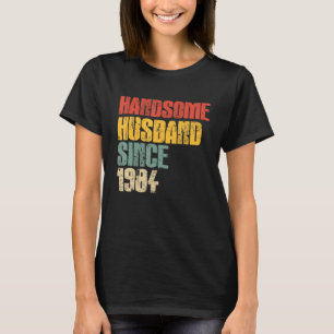 Mens 39th Wedding Anniversary for Him Handsome Hus T-Shirt
