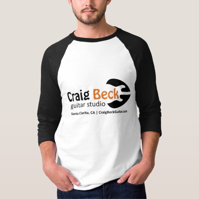 Men's 3/4 Sleeve Tee | Craig Beck Guitar Studio (Front)