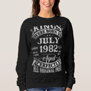 Mens 40th Birthday For Kings Born In July 1982 40 Sweatshirt
