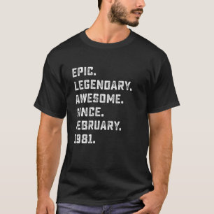 Mens 40Th Birthday Gifts Epic Awesome Legend Since T-Shirt