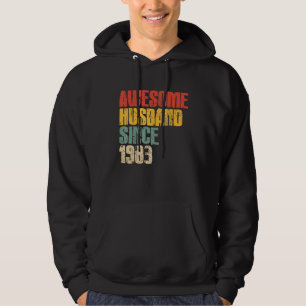 Mens 40th Wedding Anniversary for Him Awesome Husb Hoodie