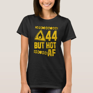 Mens 44th Birthday 44 Years But Hot Af Funny Mecha T-Shirt
