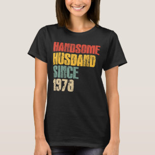 Mens 45th Wedding Anniversary for Him Handsome Hus T-Shirt