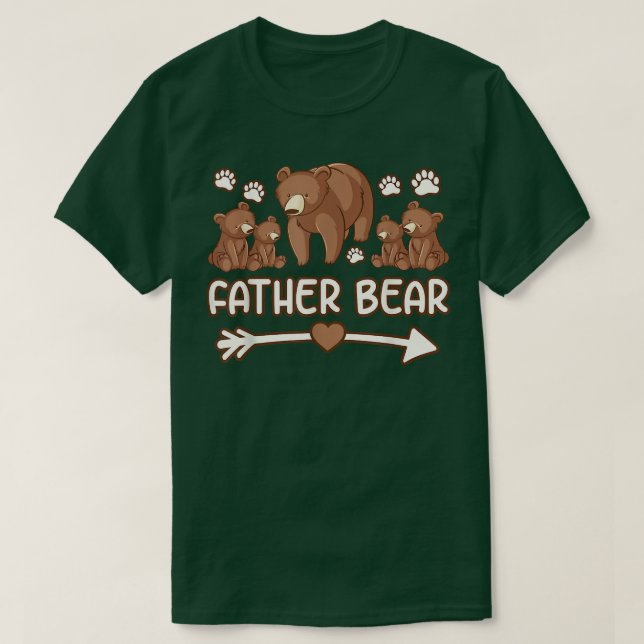 mens 4 cubs s, daddy bear tshirt for for fathers d (Design Front)