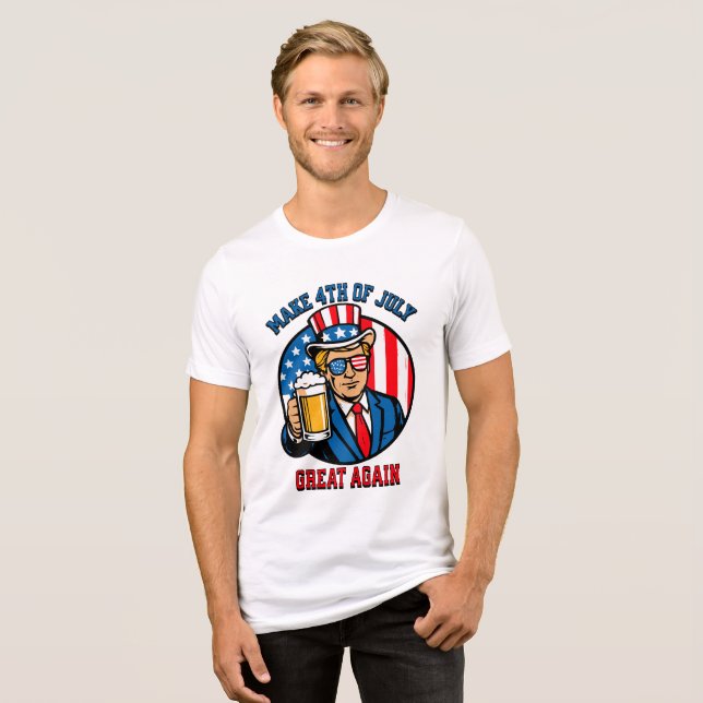 Mens 4th of July Tri-Blend Shirt (Front Full)