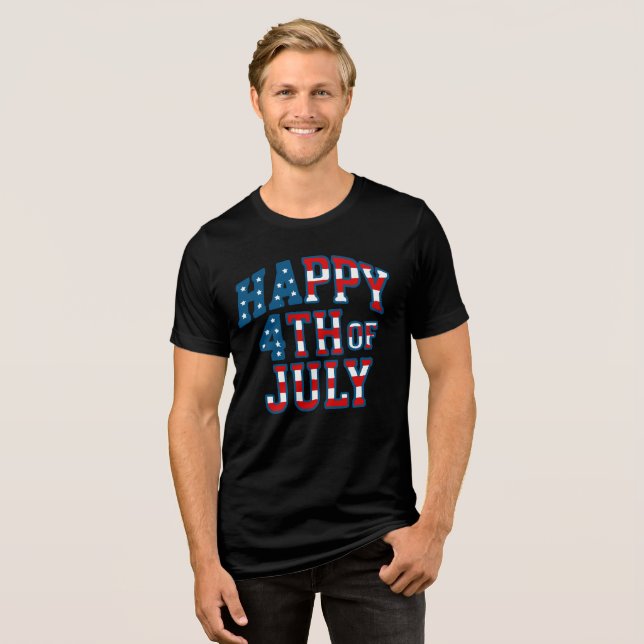 Mens 4th of July Tri-Blend Shirt (Front Full)