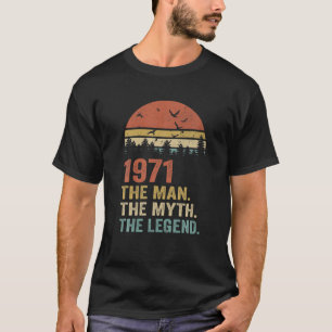 Mens 50 Year Old Gifts Vintage 1971 The Man The My T-Shirt