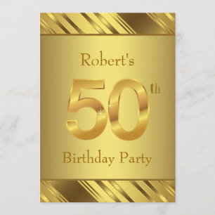 Mens 50th Birthday Party Invitation