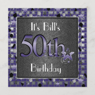 Mens 50th Birthday Party Invitation CUSTOM