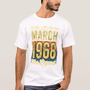 Mens 53rd Birthday The Man The Myth The Legend Mar T-Shirt