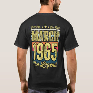 Mens 56th Birthday The Man The Myth The Legend Mar T-Shirt