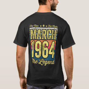Mens 57th Birthday The Man The Myth The Legend Mar T-Shirt