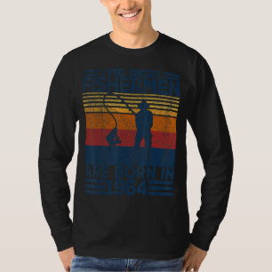 Mens 58 Years Old Fisherman Fishing 58th Birthday  T-Shirt