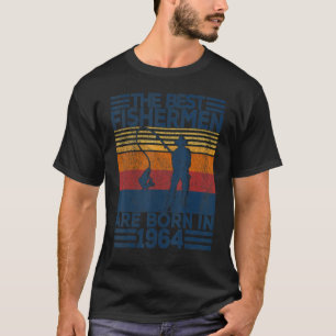 Mens 58 Years Old Fisherman Fishing 58th Birthday T-Shirt