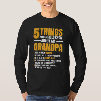 Mens 5 Things You Should Know About Grandpa Cute T-Shirt