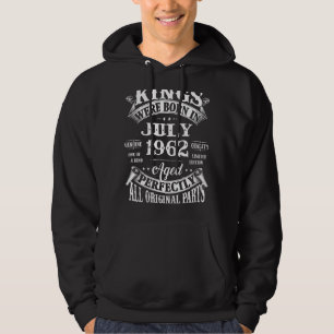 Mens 60th Birthday  For Kings Born In July 1962 60 Hoodie
