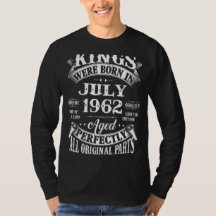 Mens 60th Birthday For Kings Born In July 1962 60 T-Shirt