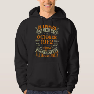 Mens 60th Birthday   Kings Born In October 1962 60 Hoodie
