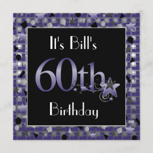 MeN'S 60th Birthday Party Invitation Personalised
