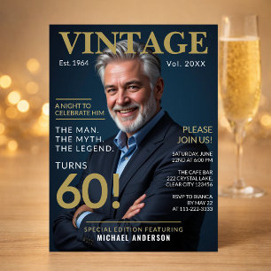 Mens 60th Birthday Party Invite