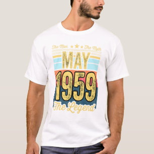 Mens 62nd Birthday The Man The Myth The Legend May T-Shirt