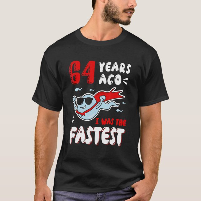 Mens 64 Years Ago I Was The Fastest 1958 Old Balls T-Shirt (Front)