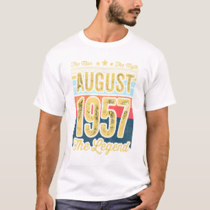 Mens 64th Birthday The Man The Myth The Legend Aug T-Shirt