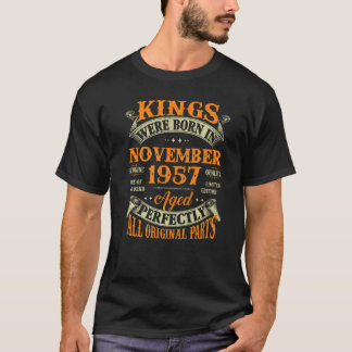 Mens 65th Birthday  Kings Born In November 1957 65 T-Shirt
