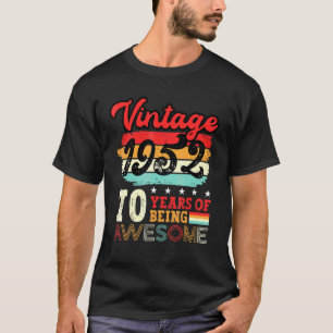 Mens 70th Birthday  Cool Bday Idea Turning 70 Year T-Shirt