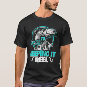 Mens 70th Fishing Funny Birthday Fisherman Keeping T-Shirt